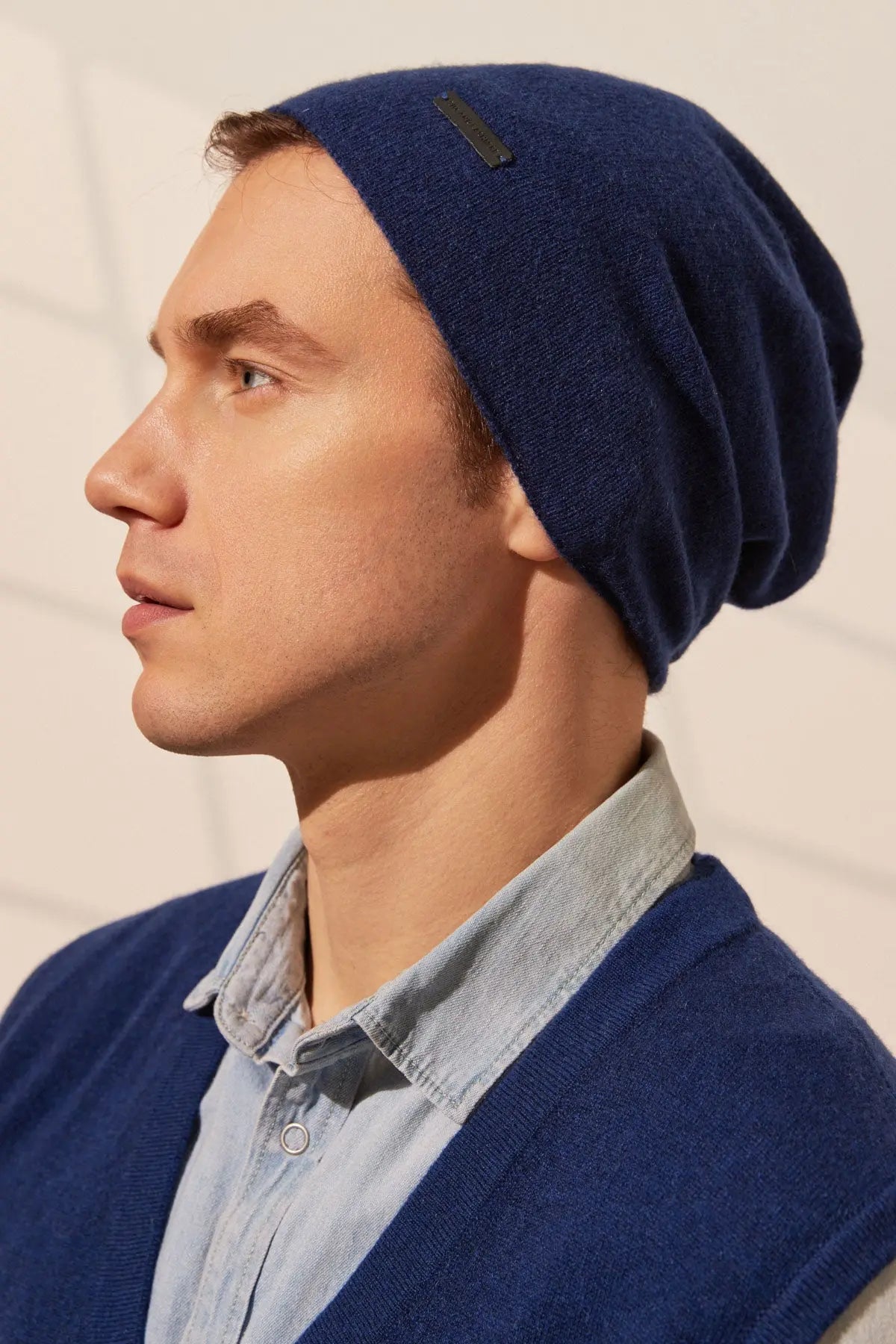 Lacivert Hannover Saf Kamir Bere Silk and Cashmere