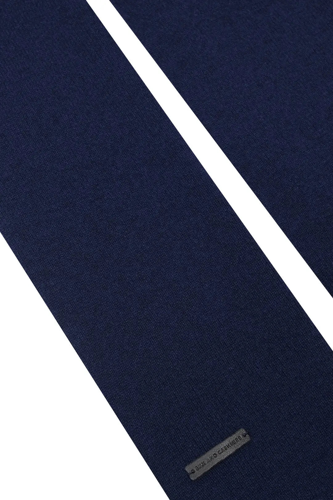 Lacivert Hannover Saf Kaşmir Atkı 25 x 170 cm Silk and Cashmere