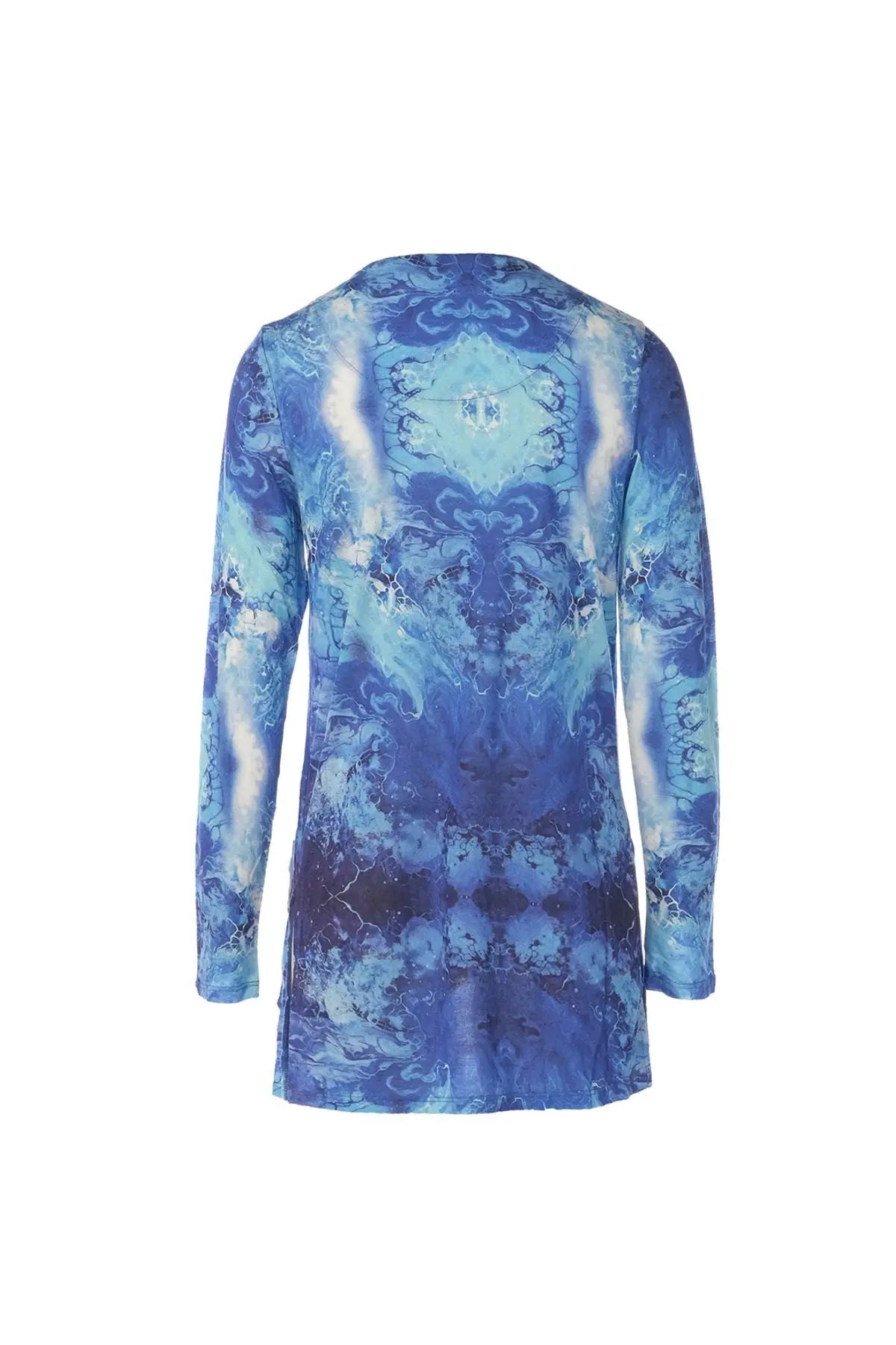 Lacivert İpek Karışımlı Desenli Sirena Penye Hırka Silk and Cashmere