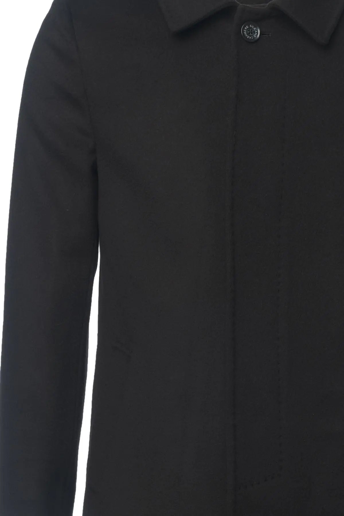 Lacivert Kaşmir Karışımlı Erkek Kaban Silk and Cashmere