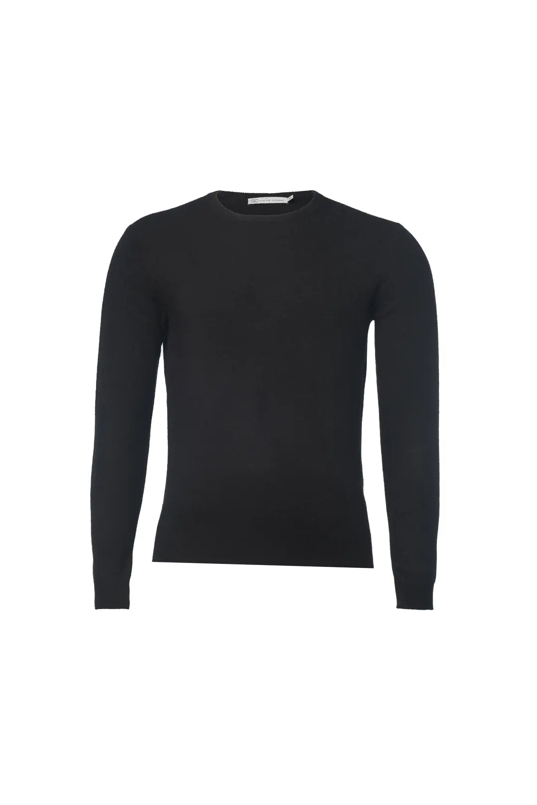 Lacivert Saf Kamir Yuvarlak Yaka Uzun Kollu Vincent Kazak Silk and Cashmere