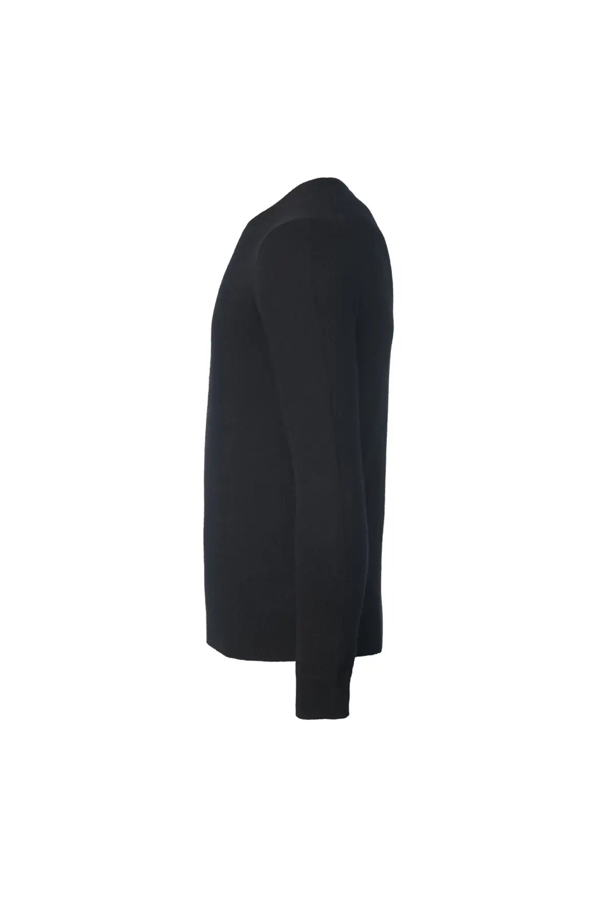 Lacivert Saf Kamir Yuvarlak Yaka Uzun Kollu Vincent Kazak Silk and Cashmere