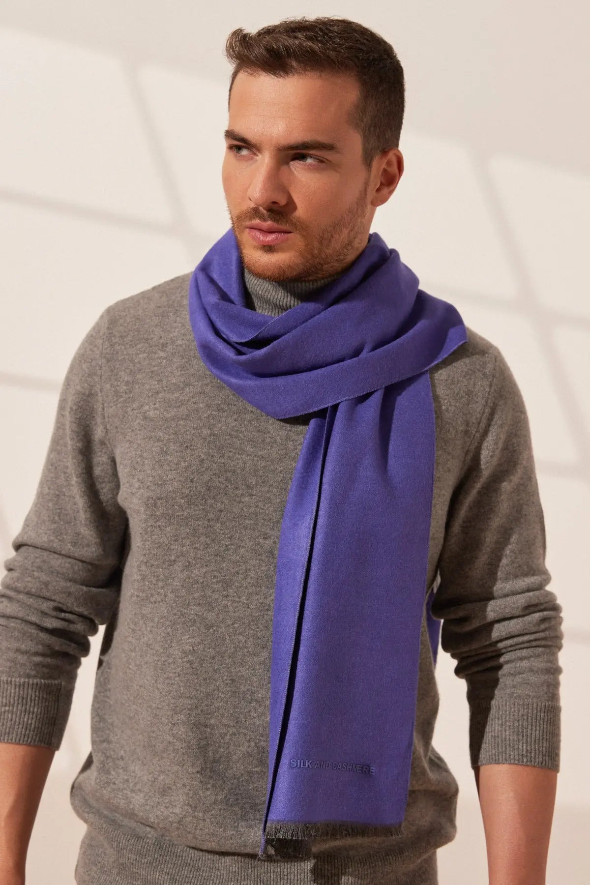 Lavanta & More Vish Düz Renk Kaşkol Atkı 30 x 180 cm Silk and Cashmere