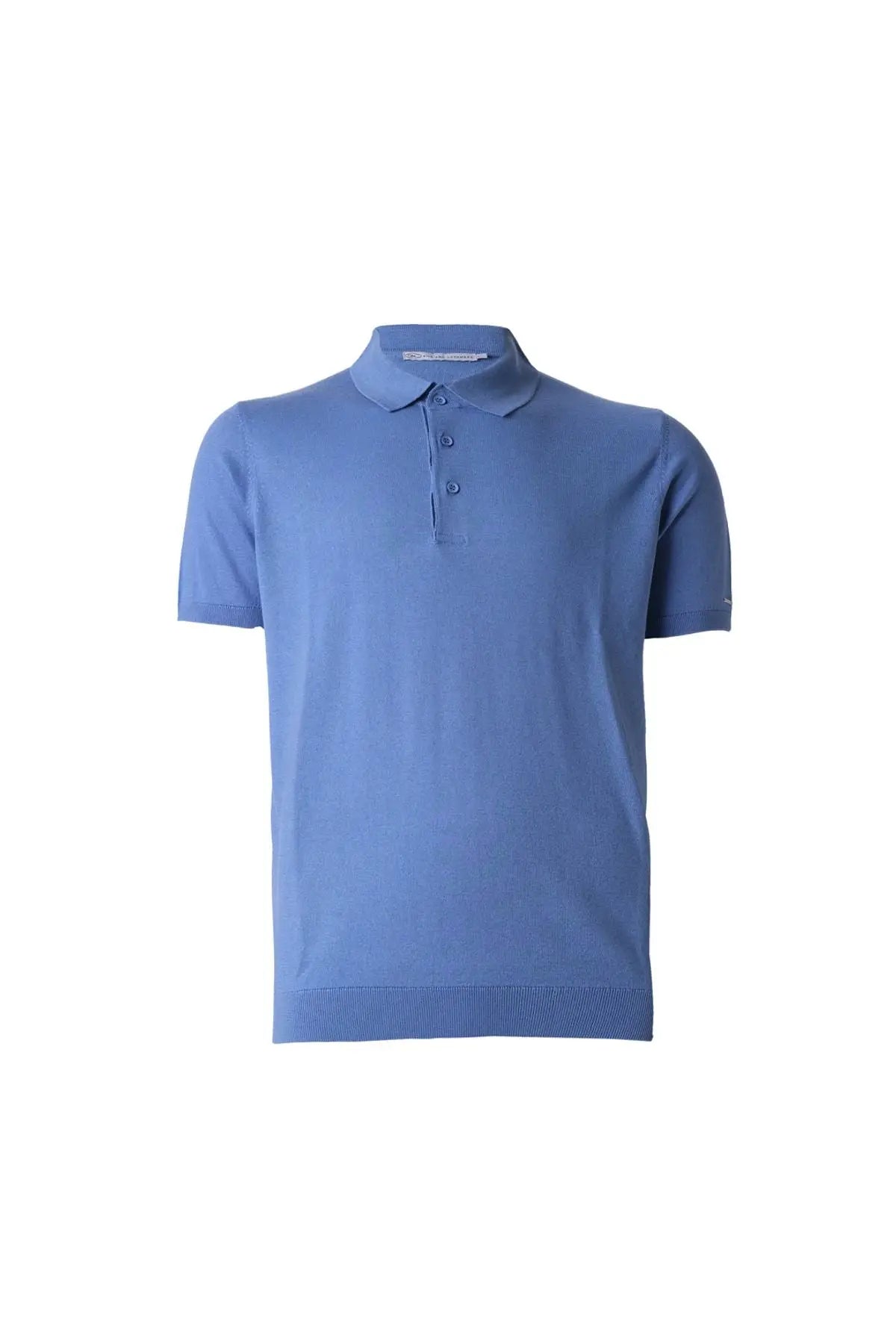 Mavi Kaşmir İpek Utku Kısa Kollu Polo Yaka Triko Silk and Cashmere