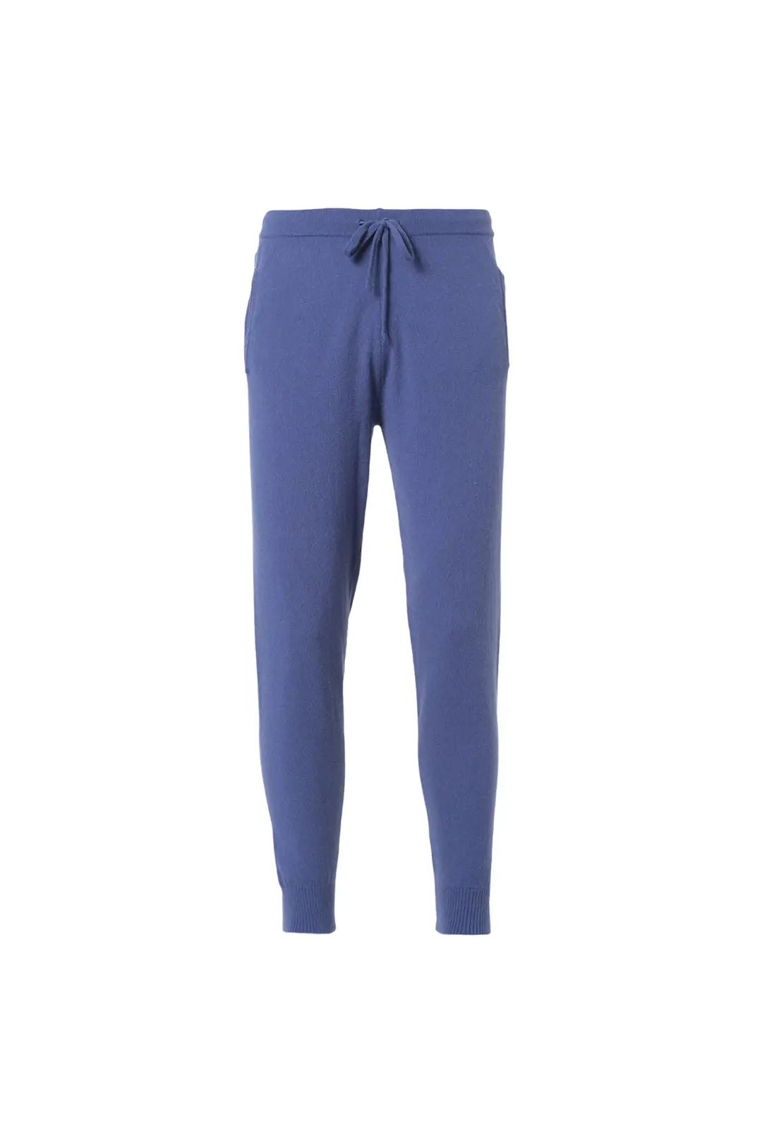 Mavi Kaşmir ve Merino Yünü Karışımlı ReLoved Geri Dönüştürülmüş Erkek Eşofman Altı Silk and Cashmere