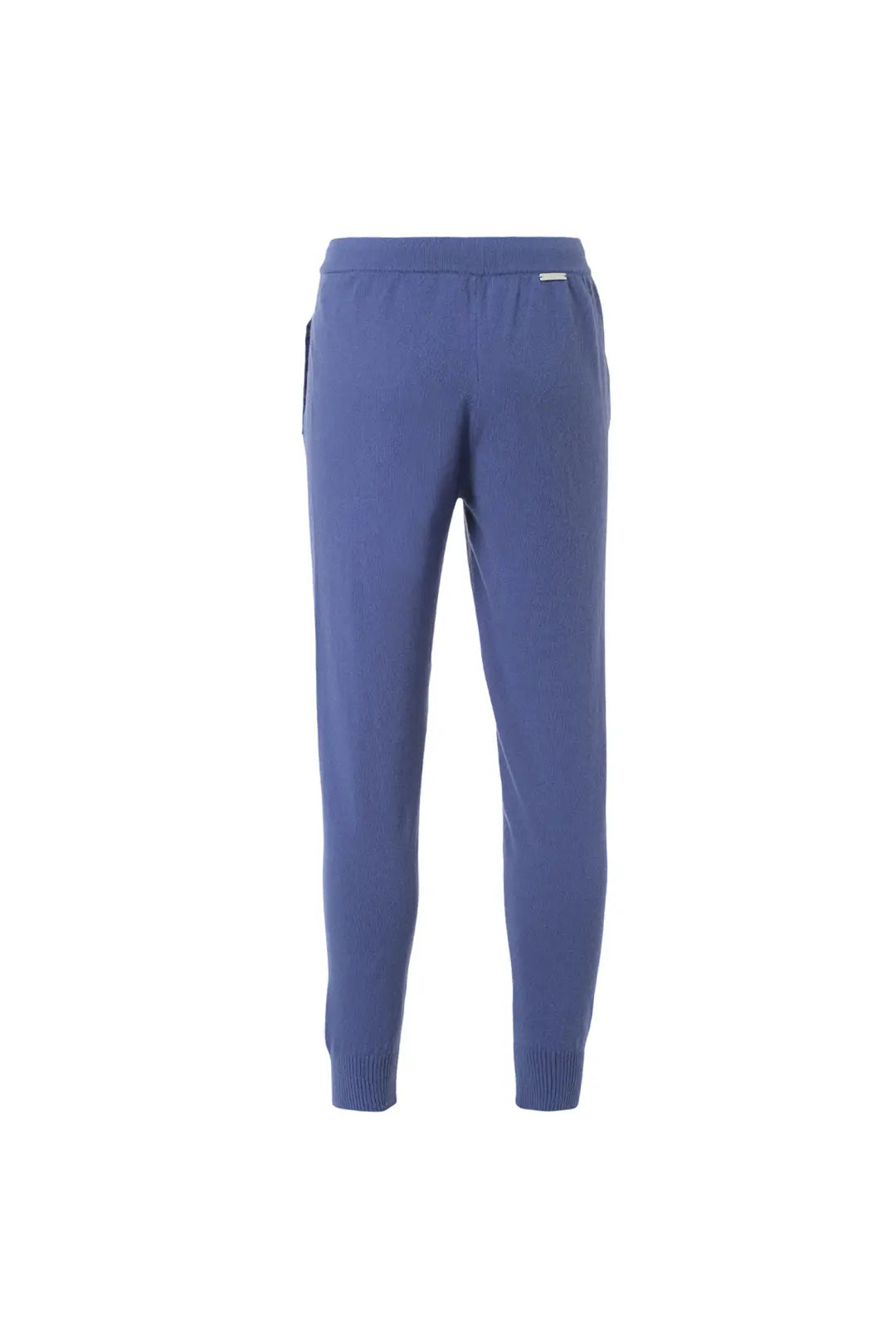 Mavi Kaşmir ve Merino Yünü Karışımlı ReLoved Geri Dönüştürülmüş Erkek Eşofman Altı Silk and Cashmere