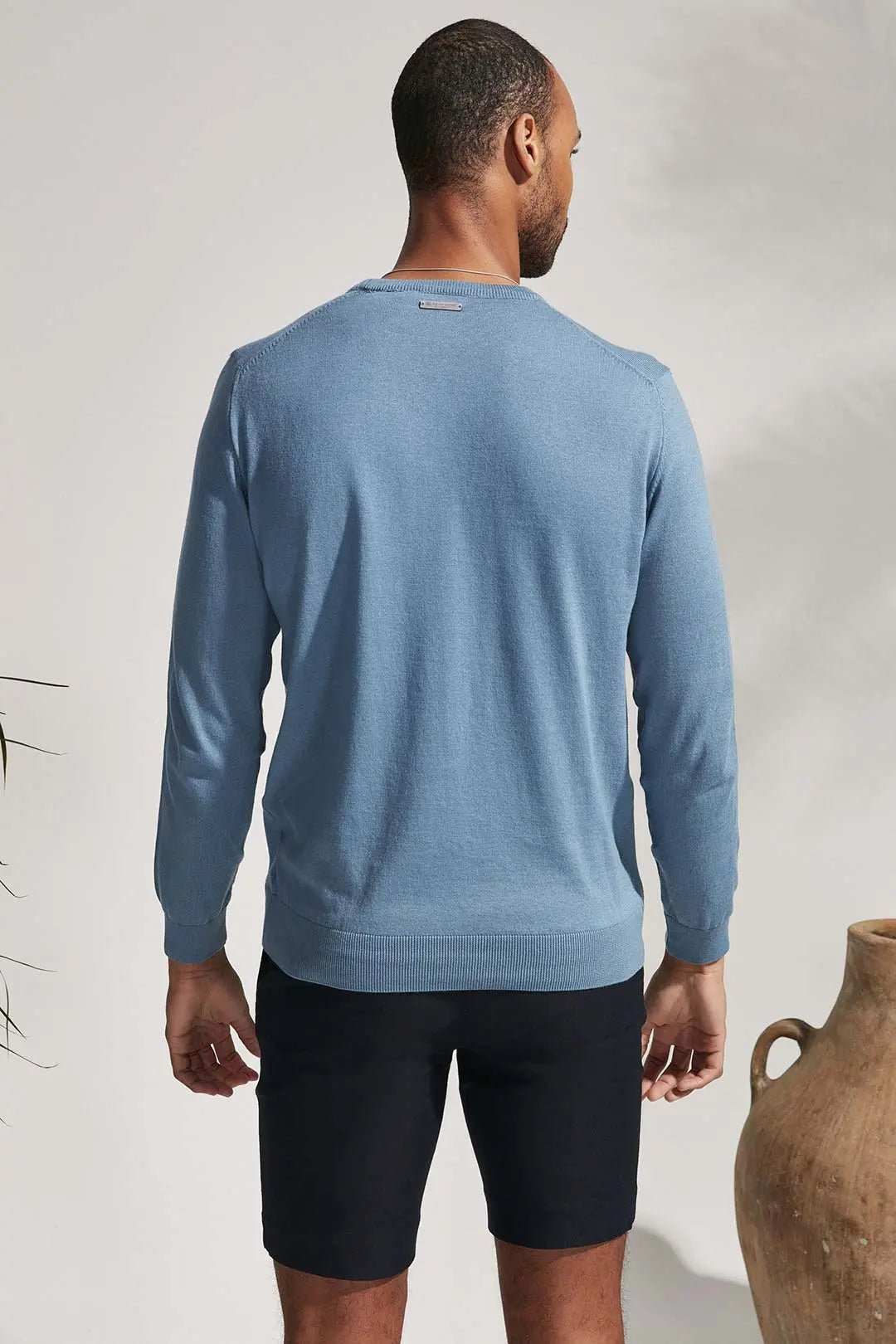 Mavi & More Clark Erkek Yuvarlak Yaka Uzun Kollu Erkek Triko Silk and Cashmere