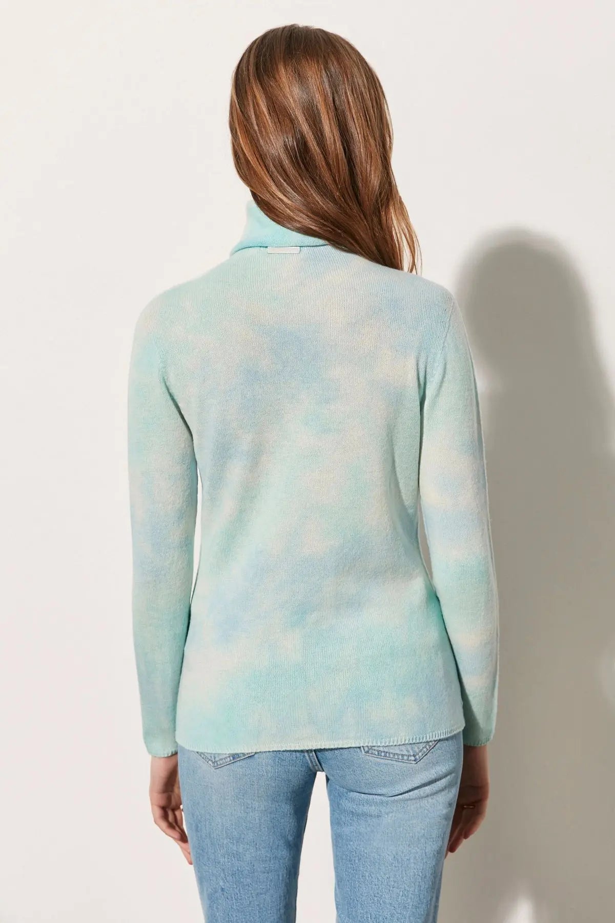 Mavi & More Saf Yün Balıkçı Yaka Uzun Kollu Degrade Kazak Silk and Cashmere