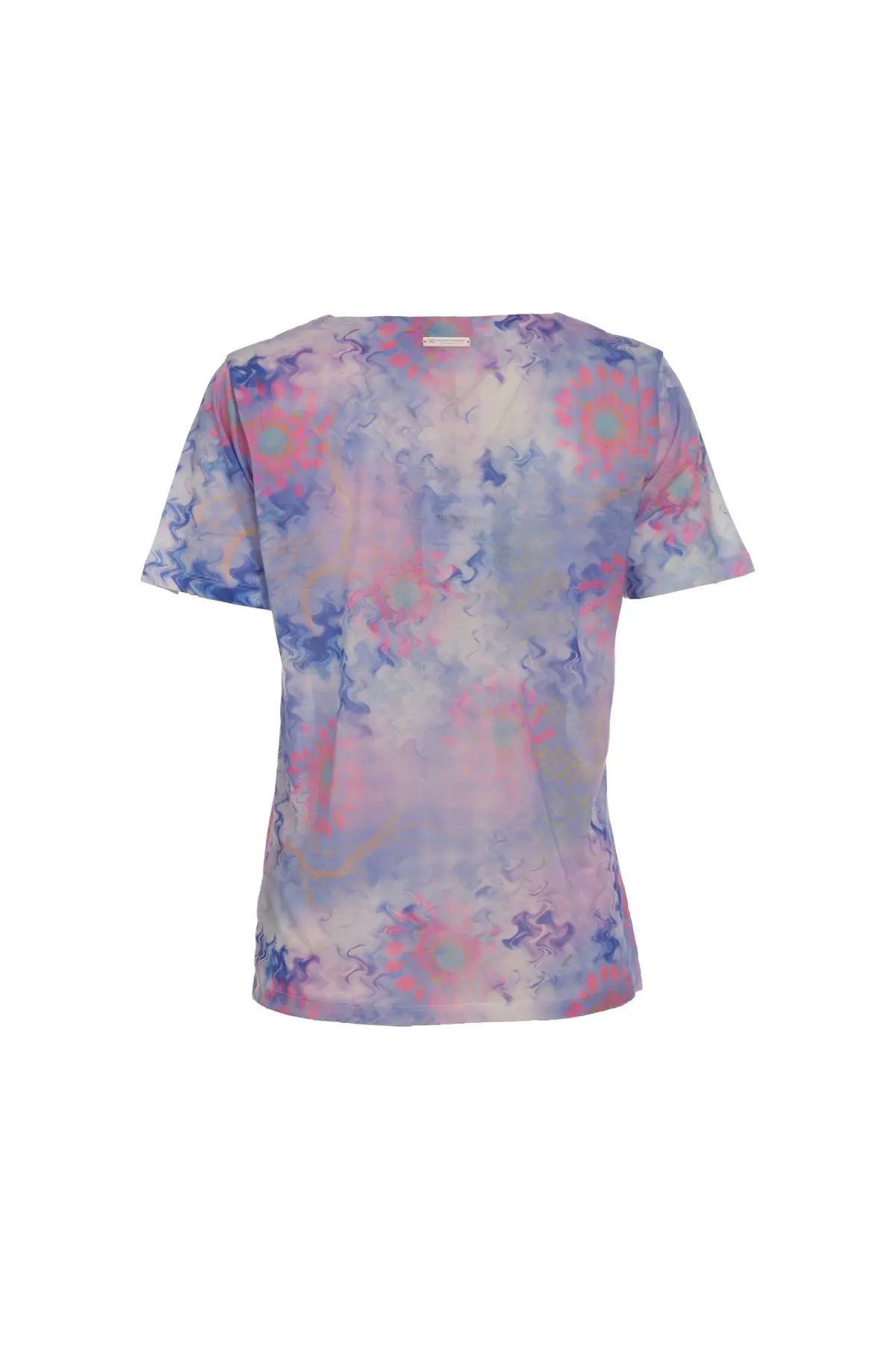 Mavi & More Sirena Etnik Baskılı Süper İnce Modal Kısa Kollu Tişört Silk and Cashmere