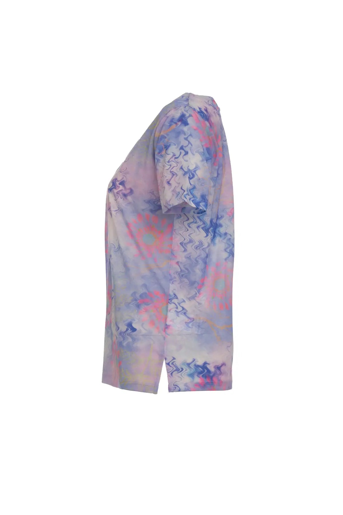 Mavi & More Sirena Etnik Baskılı Süper İnce Modal Kısa Kollu Tişört Silk and Cashmere