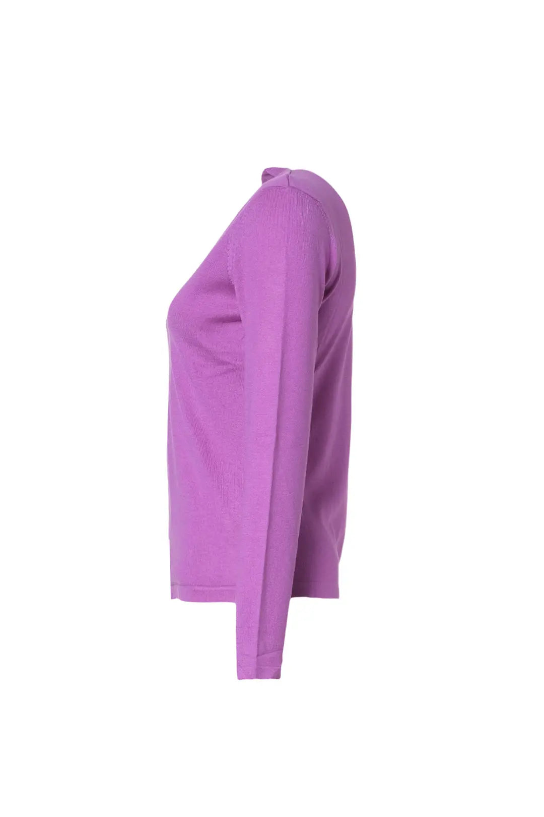 Mor Aleyna İpek ve Kaşmir V Yaka Uzun Kollu Kadın Triko Silk and Cashmere