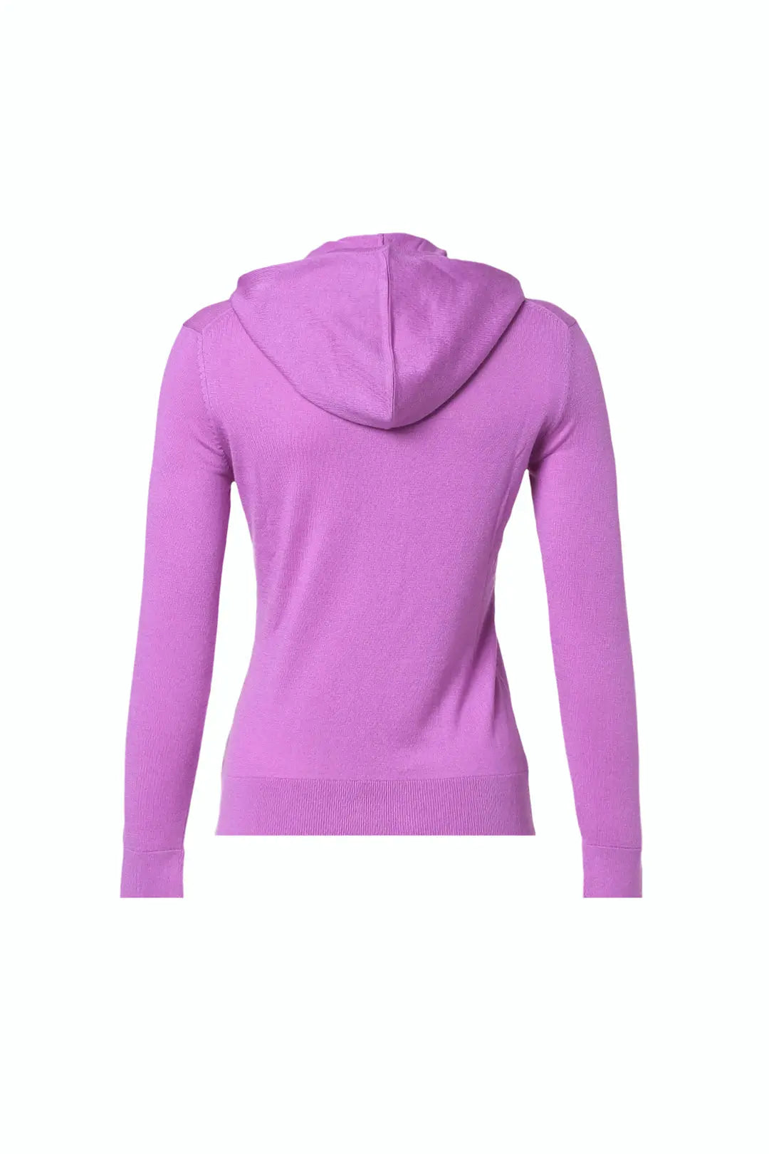 Mor İpek ve Kaşmir Aleyna Kapüşonlu Uzun Kollu Kadın Hırka Silk and Cashmere