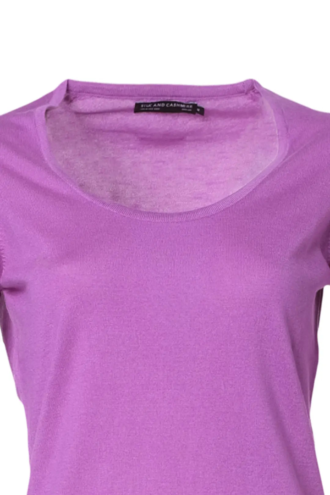 Mor İpek ve Kaşmir Aleyna Yuvarlak Yaka Uzun Kollu Kadın Triko Silk and Cashmere