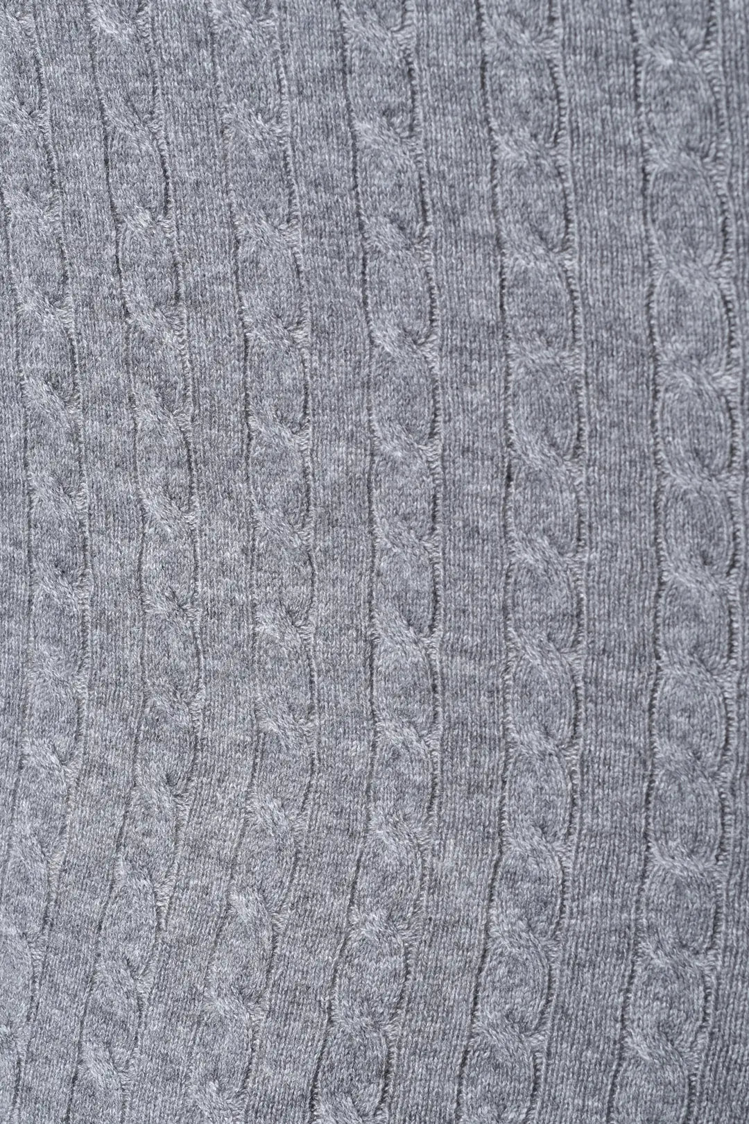 Orta Gri Melanj Kaşmirli Amerigo Kapüşonlu Fermuarlı Hırka Silk and Cashmere