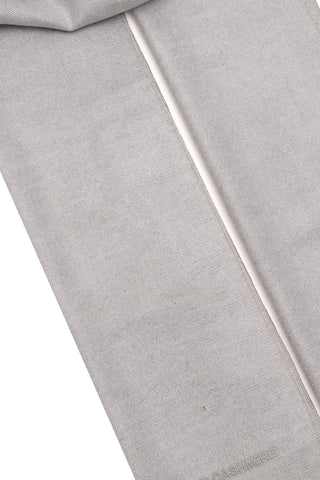 Orta Gri Melanj & More Vish Düz Renk Kaşkol Atkı 30 x 180 cm Silk and Cashmere