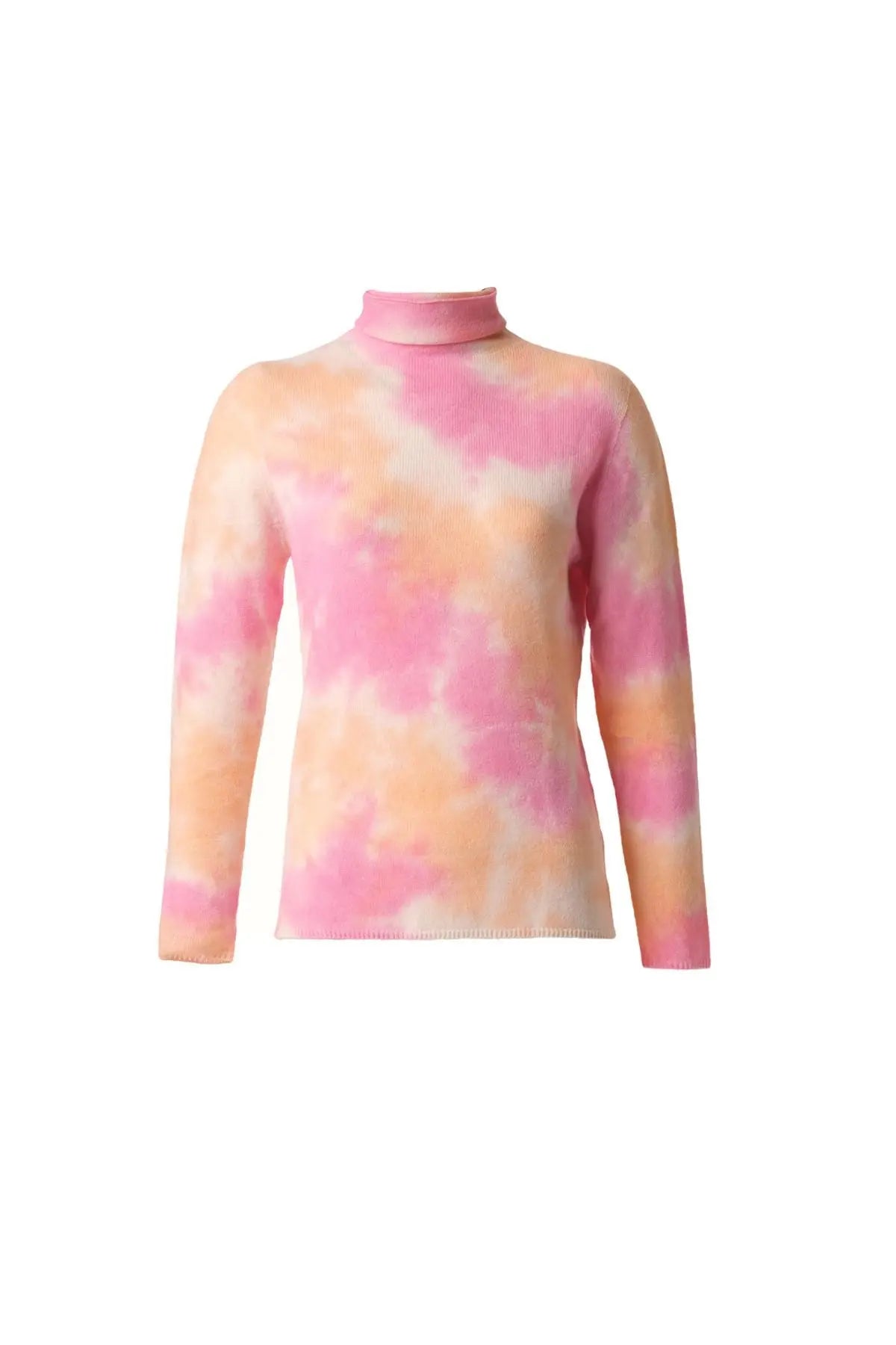 Pembe & More Saf Yün Balıkçı Yaka Uzun Kollu Degrade Kazak Silk and Cashmere