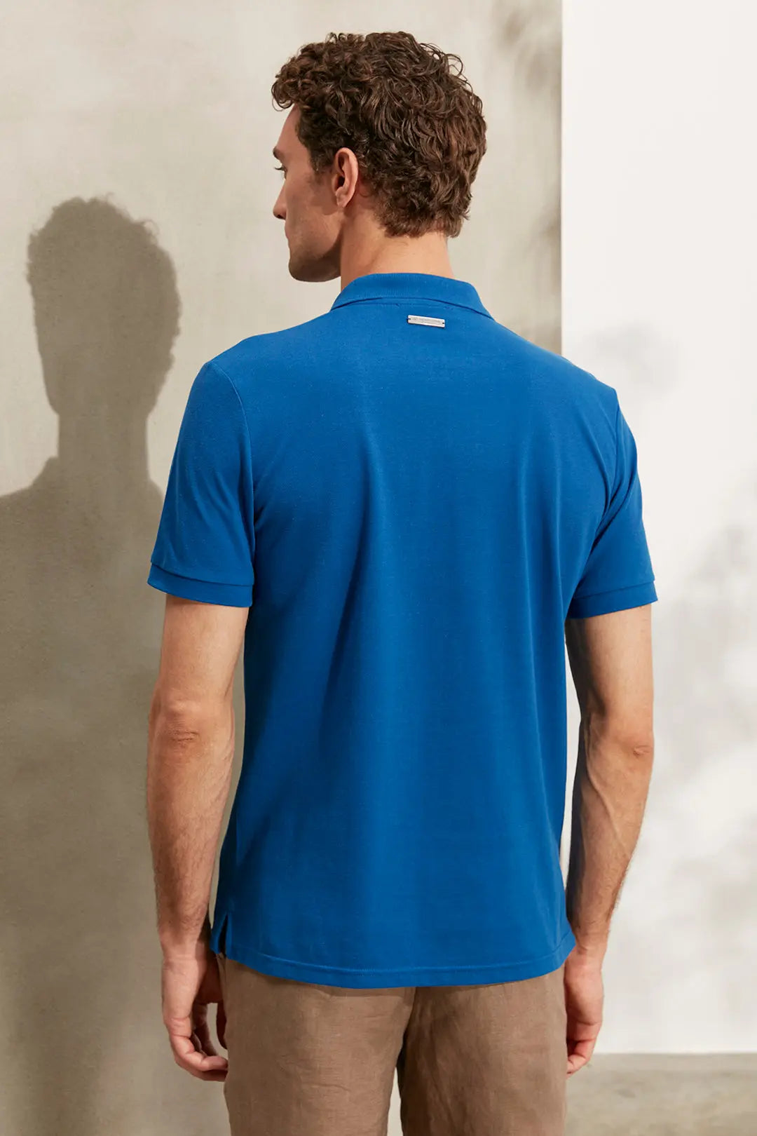 Saks Mavi & More Kısa Kollu Polo Yaka Erkek Tişört Silk and Cashmere