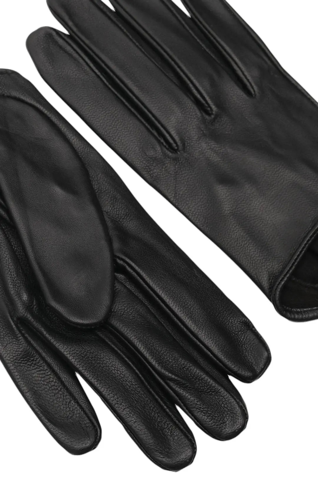 Siyah Alexia Deri Kadn Eldiven Silk and Cashmere