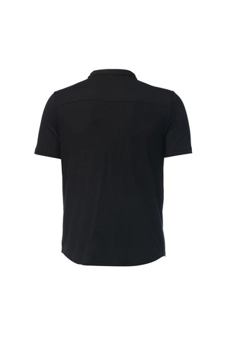 Siyah Fersatile Kısa Kollu & More Modal Erkek Tişört Gömlek Silk and Cashmere