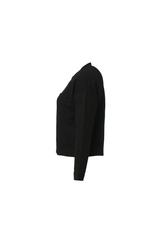 Siyah Geri Dönüştürülmüş Kaşmir ve Merinos Yün Karışımlı Reloved Kadın Gömlek Hırka Silk and Cashmere