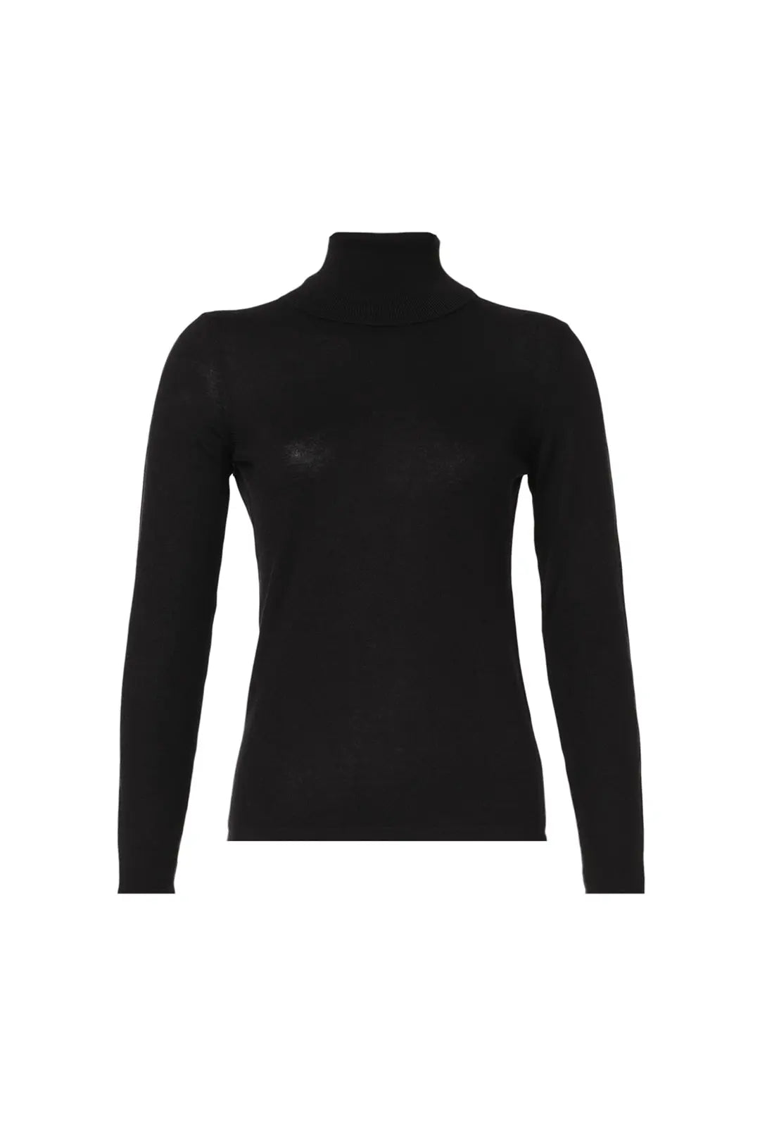 Siyah İpek ve Kaşmir Aleyna Balıkçı Yaka Uzun Kollu Kadın Triko Silk and Cashmere