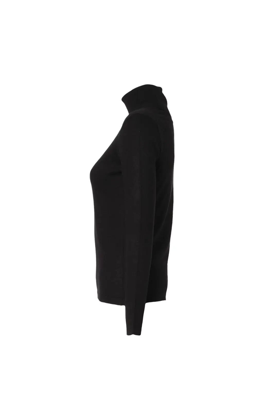 Siyah İpek ve Kaşmir Aleyna Balıkçı Yaka Uzun Kollu Kadın Triko Silk and Cashmere