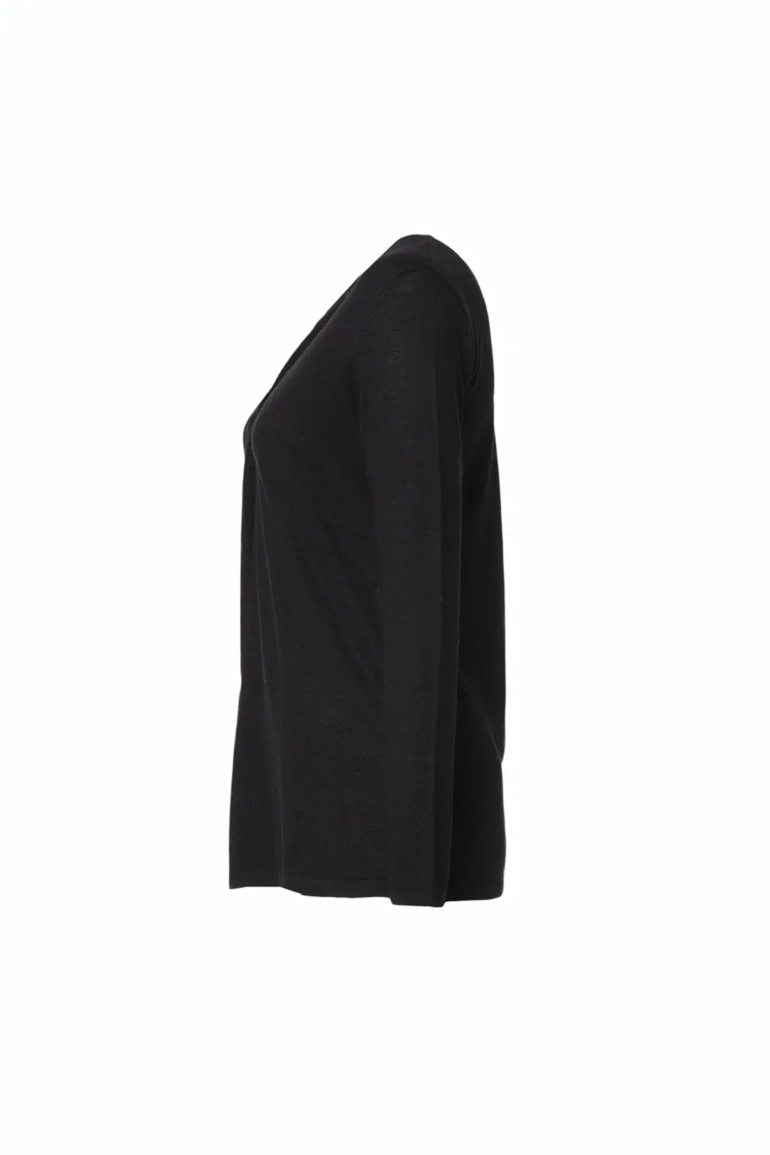 Siyah İpek ve Kaşmir Aleyna Şal Yaka Uzun Kollu Kadın Hırka Silk and Cashmere