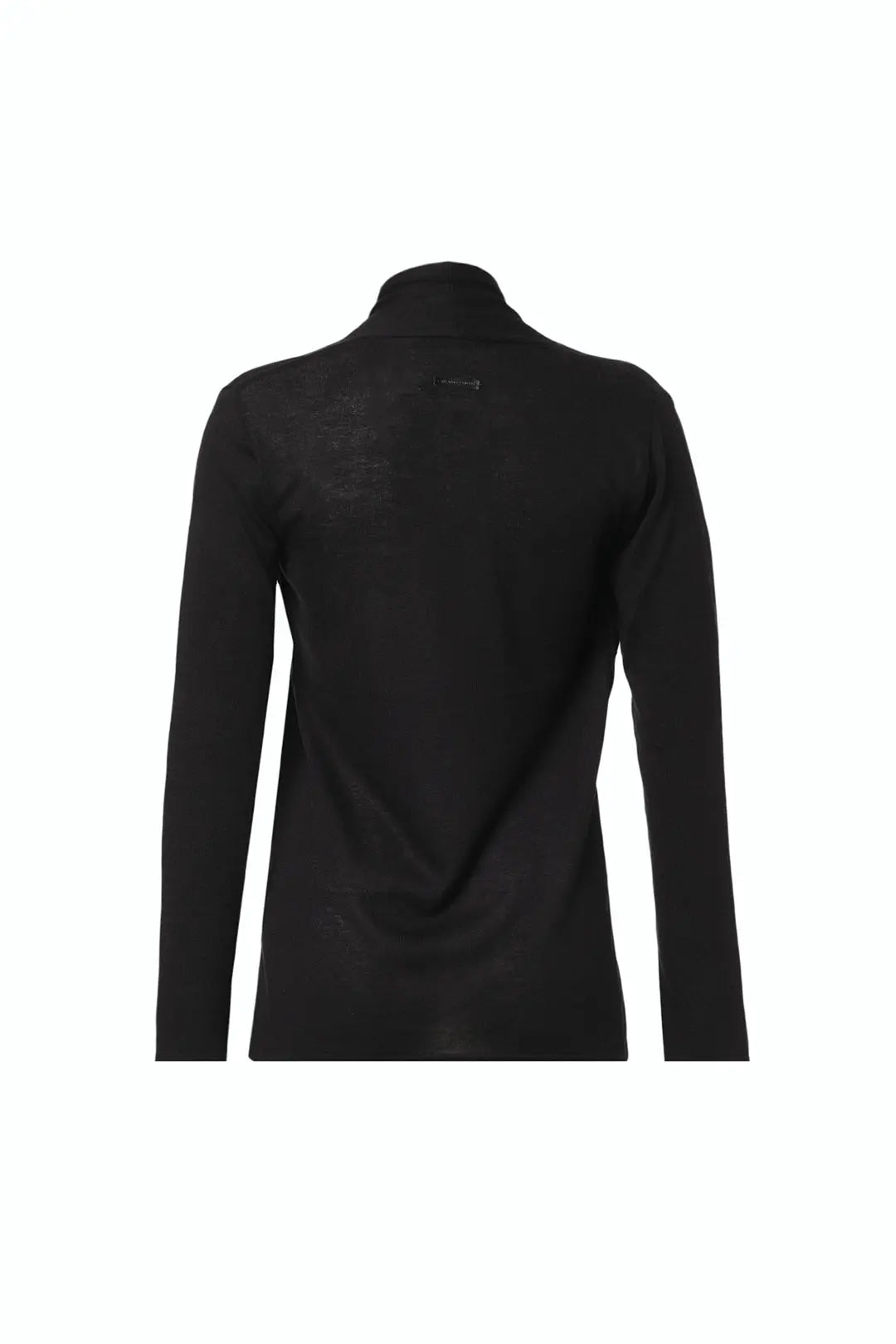 Siyah İpek ve Kaşmir Aleyna Şal Yaka Uzun Kollu Kadın Hırka Silk and Cashmere