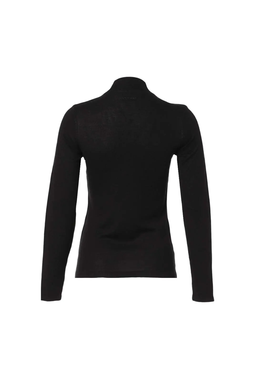 Siyah İpek ve Kaşmir Aleyna V Yaka Uzun Kollu Kadın Triko Silk and Cashmere