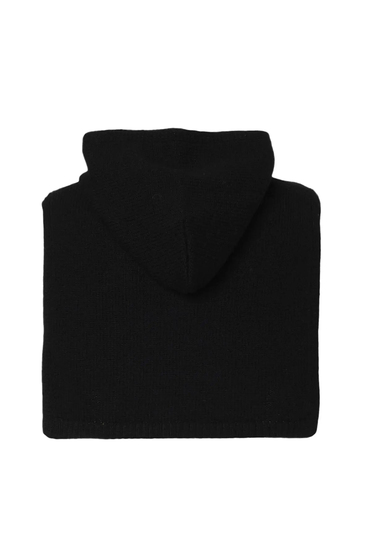 Siyah Lucia Yün Kaşmir Kapüşon Silk and Cashmere