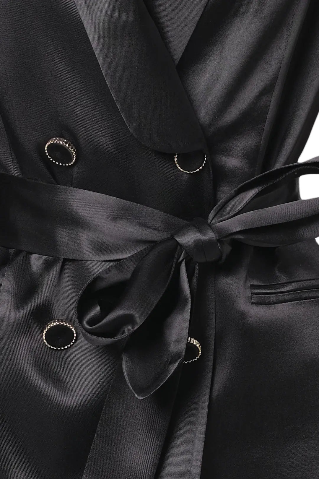 Siyah Matilda pek Ceket Silk and Cashmere