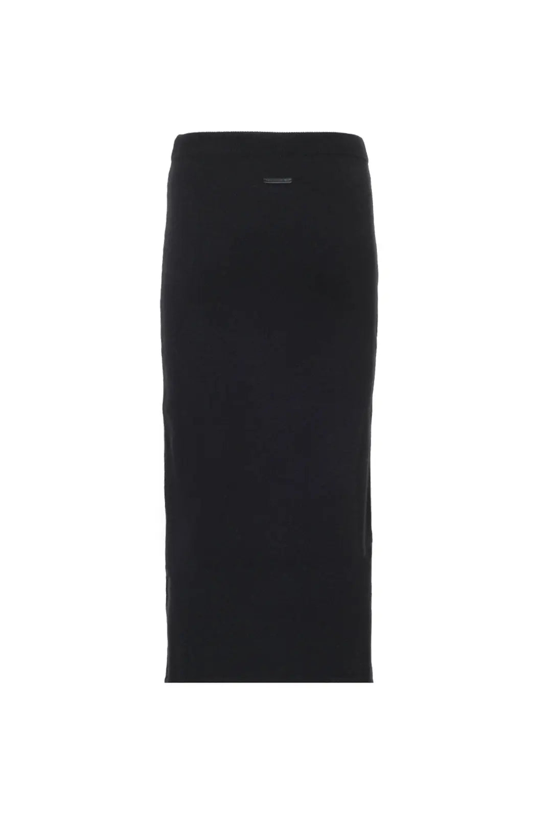 Siyah Stella Yün Uzun Örme Etek Silk and Cashmere