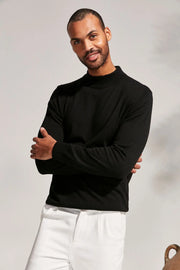 Siyah & More Clark Erkek Yarım Balıkçı Yaka Uzun Kollu Triko Silk and Cashmere