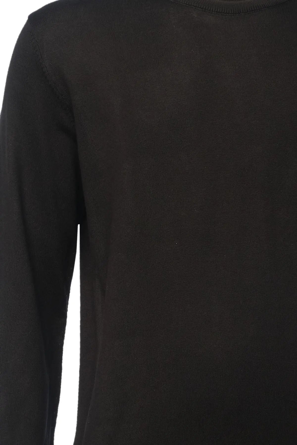 Siyah & More Clark Erkek Yuvarlak Yaka Uzun Kollu Erkek Triko Silk and Cashmere