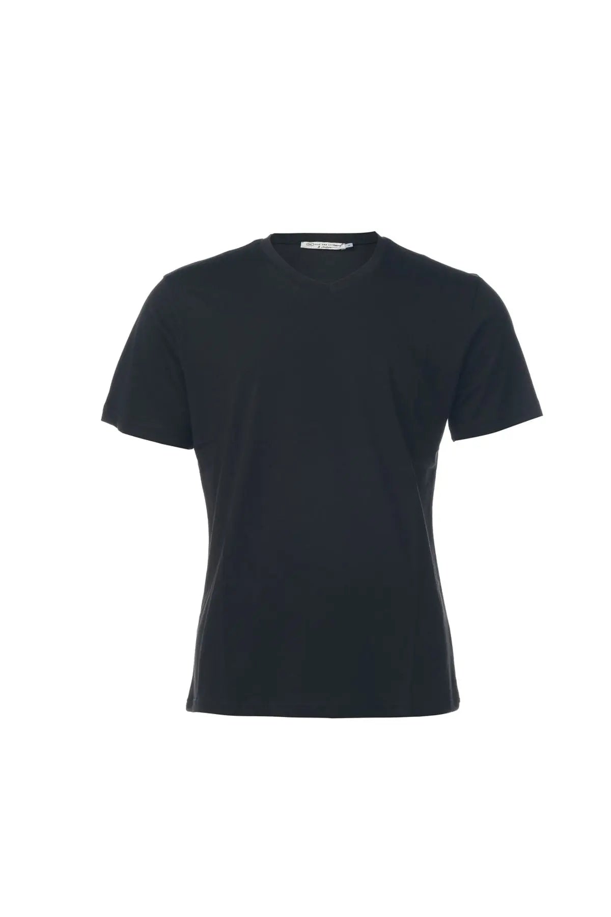 Siyah & More Erkek V Yaka  Kısa Kollu Pamuk Tişört Silk and Cashmere