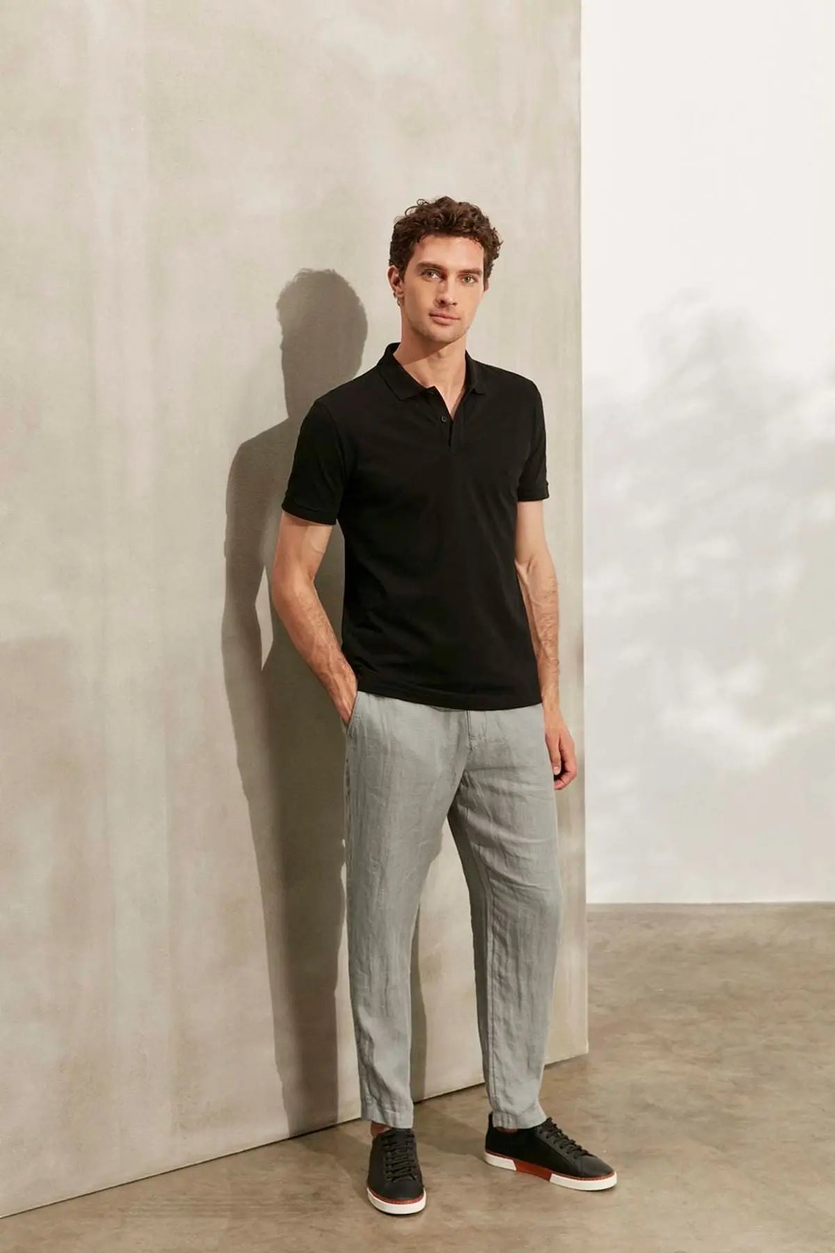 Siyah & More Kısa Kollu Polo Yaka Erkek Tişört Silk and Cashmere