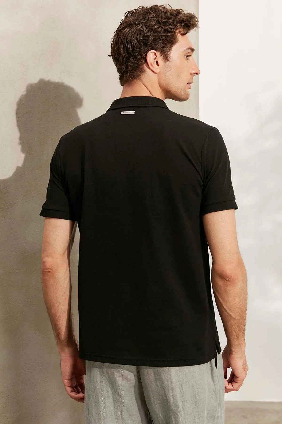 Siyah & More Kısa Kollu Polo Yaka Erkek Tişört Silk and Cashmere