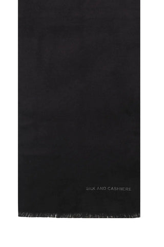 Siyah & More Vish Düz Renk Kaşkol Atkı 30 x 180 cm Silk and Cashmere