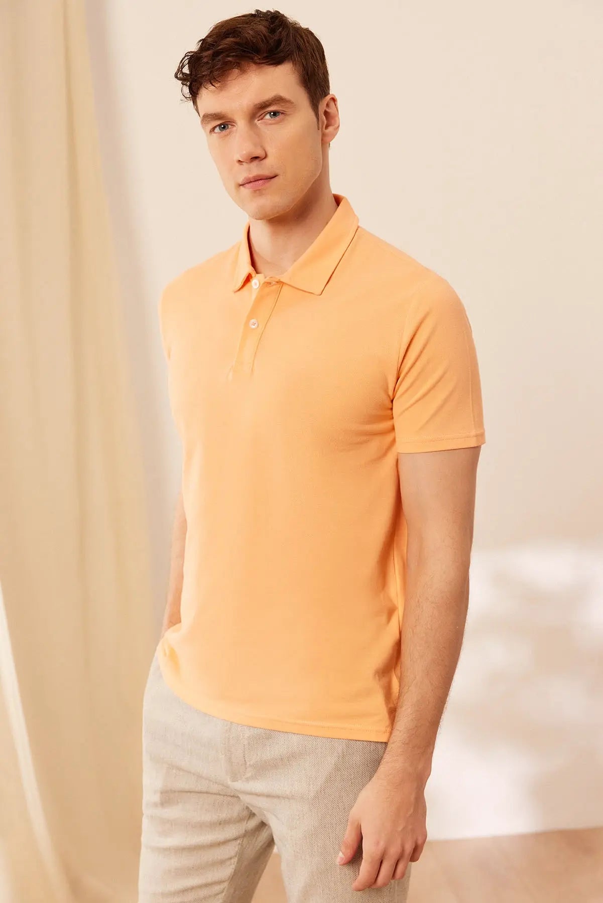 Somon & More Johnny Erkek Kısa Kollu Polo Yaka Tişört Silk and Cashmere