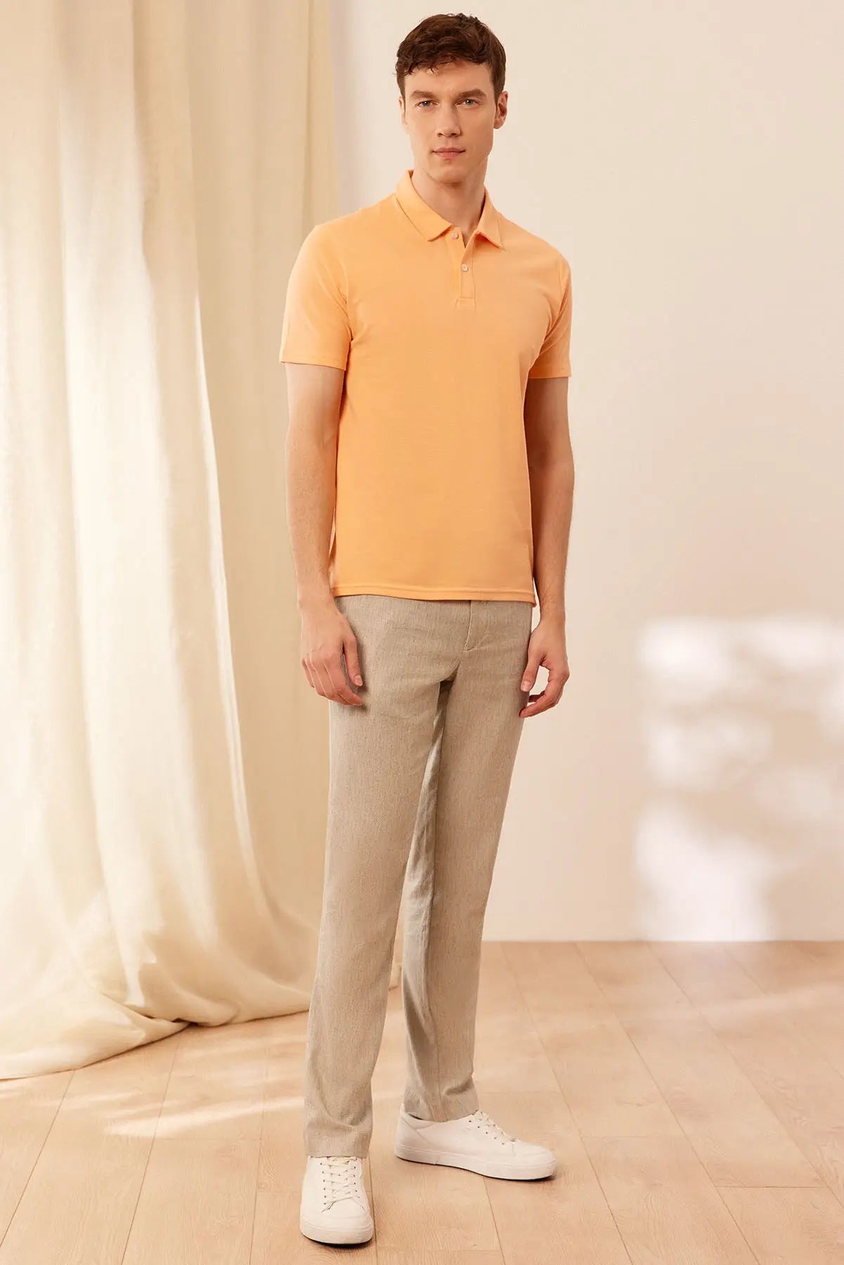 Somon & More Johnny Erkek Kısa Kollu Polo Yaka Tişört Silk and Cashmere