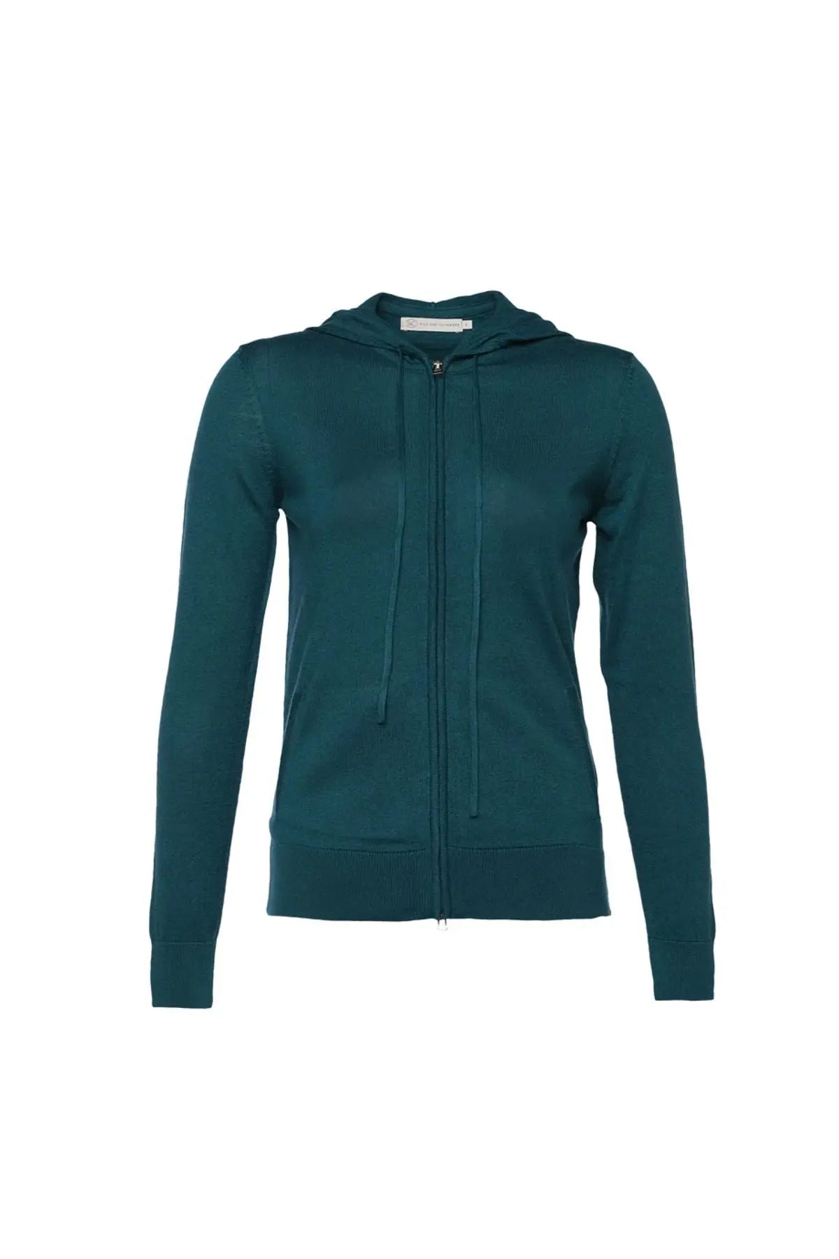 Tavuskusu İpek ve Kaşmir Kapüşonlu Uzun Kollu Aleyna Hırka Silk and Cashmere