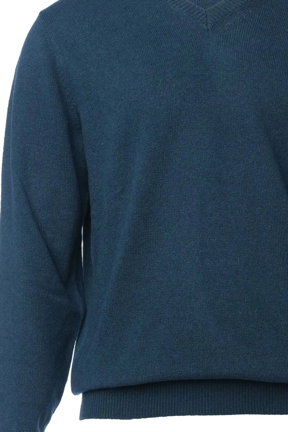 Tavuskusu Saf Kamir V Yaka Uzun Kollu Vincent Erkek Kazak Silk and Cashmere