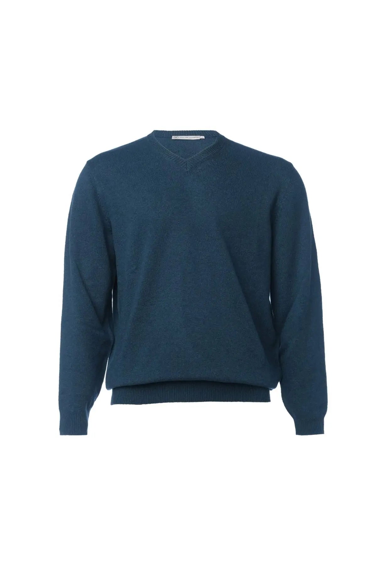 Tavuskusu Saf Kamir V Yaka Uzun Kollu Vincent Erkek Kazak Silk and Cashmere