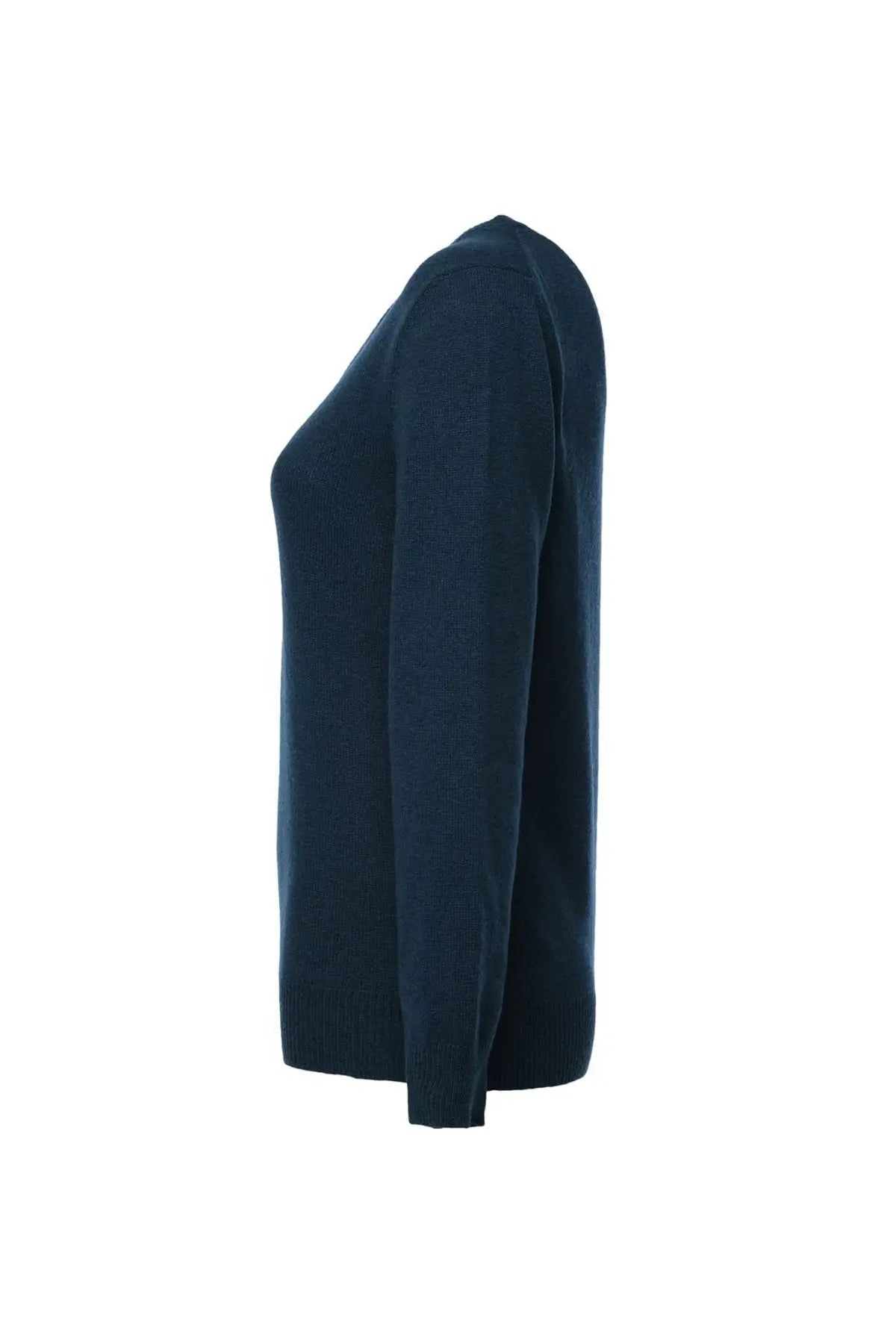 Tavuskusu Saf Kamir Veronique V Yaka Uzun Kollu Kazak Silk and Cashmere