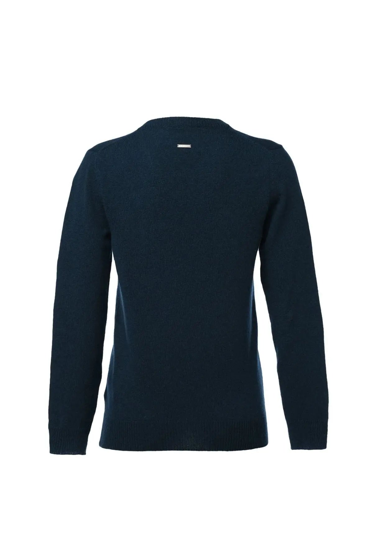 Tavuskusu Saf Kamir Veronique V Yaka Uzun Kollu Kazak Silk and Cashmere