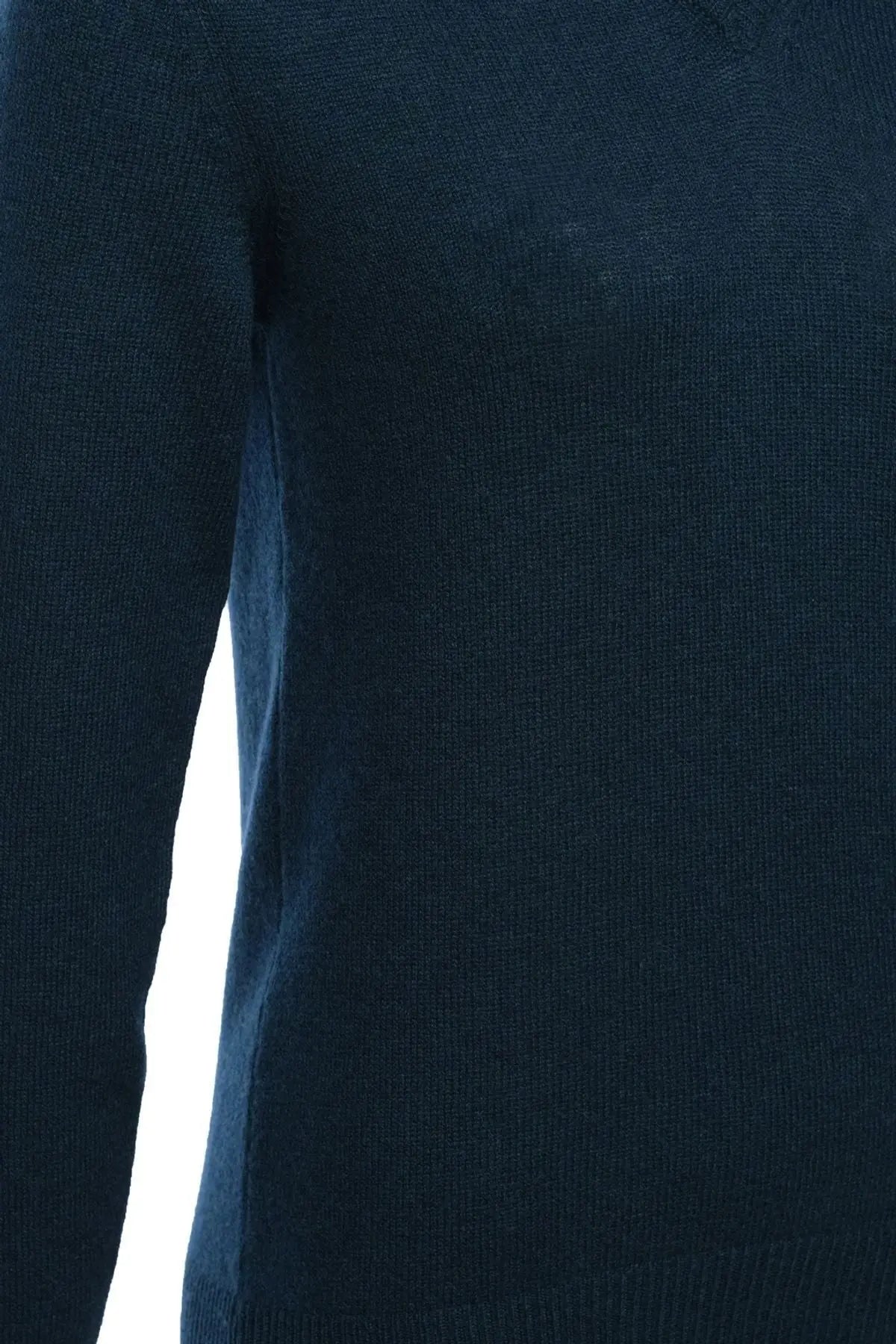 Tavuskusu Saf Kamir Veronique V Yaka Uzun Kollu Kazak Silk and Cashmere