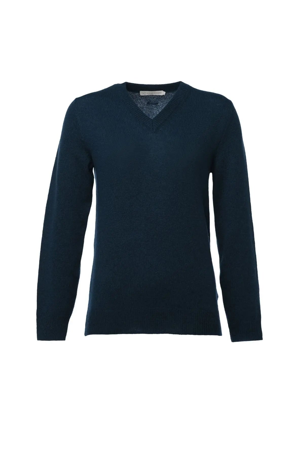 Tavuskusu Saf Kamir Veronique V Yaka Uzun Kollu Kazak Silk and Cashmere