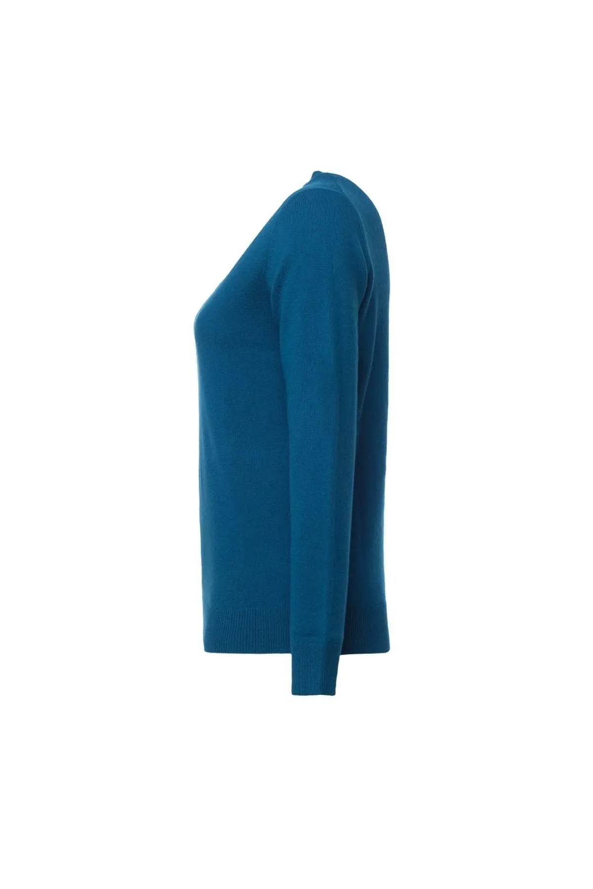 Tavuskusu Saf Kamir Veronique V Yaka Uzun Kollu Kazak Silk and Cashmere