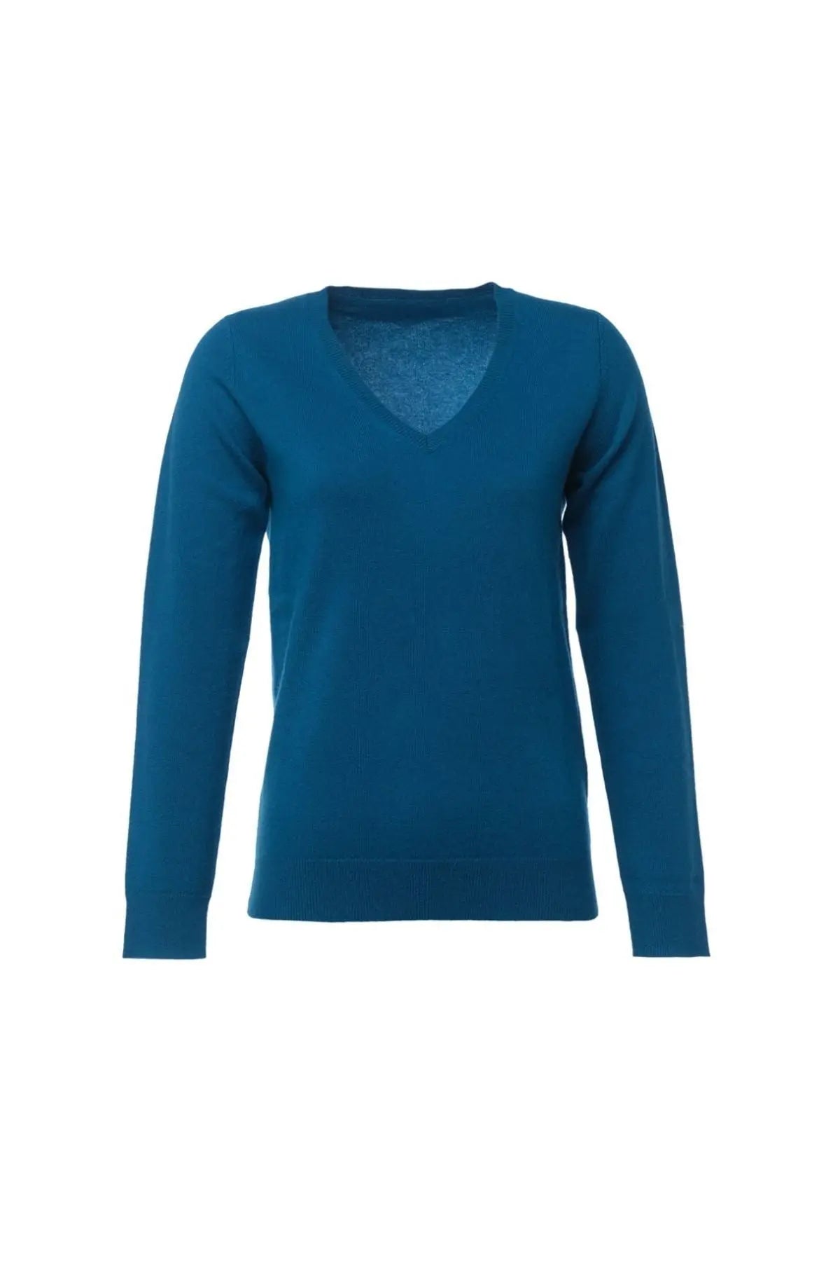 Tavuskusu Saf Kamir Veronique V Yaka Uzun Kollu Kazak Silk and Cashmere