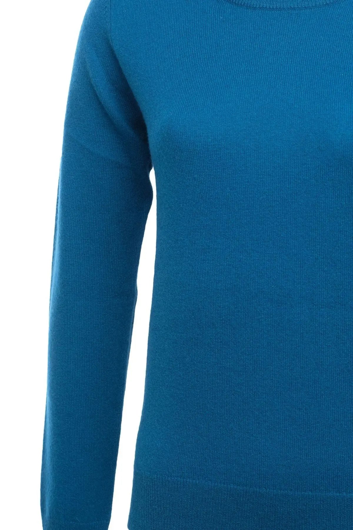 Tavuskusu Saf Kamir Veronique Yuvarlak Yaka Uzun Kollu Kazak Silk and Cashmere